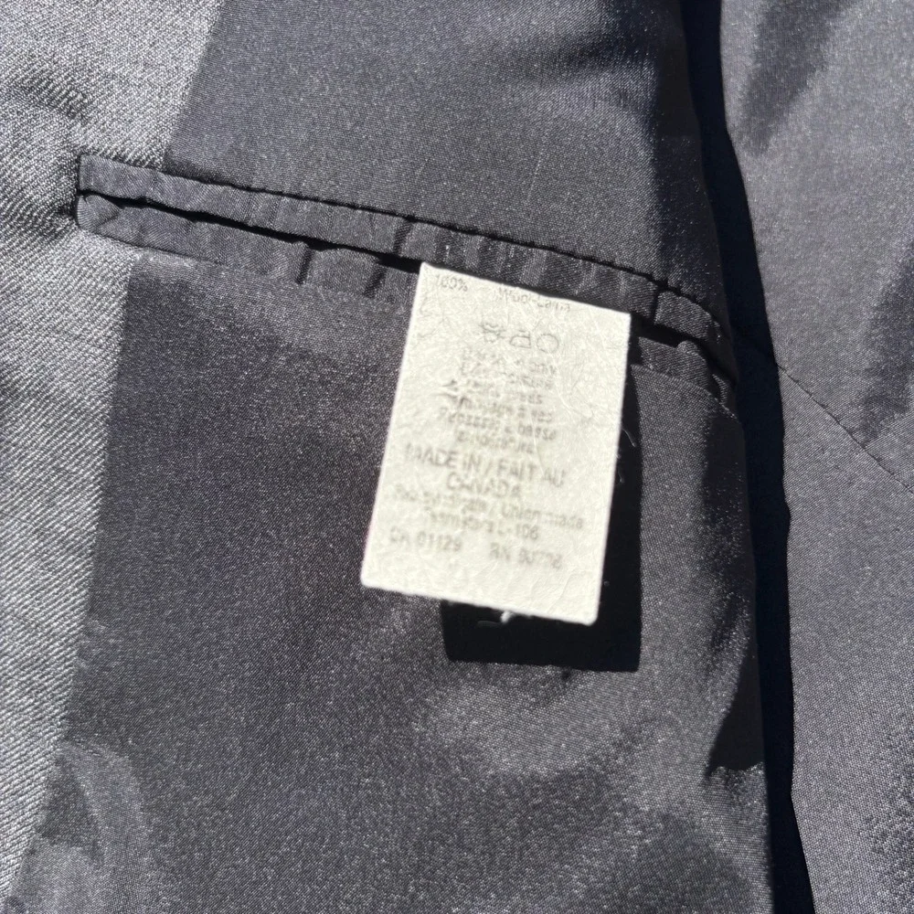 Lauren Ralph Lauren Suit Jacket Mens 40R Gray Wool Two Button Blazer Excellent